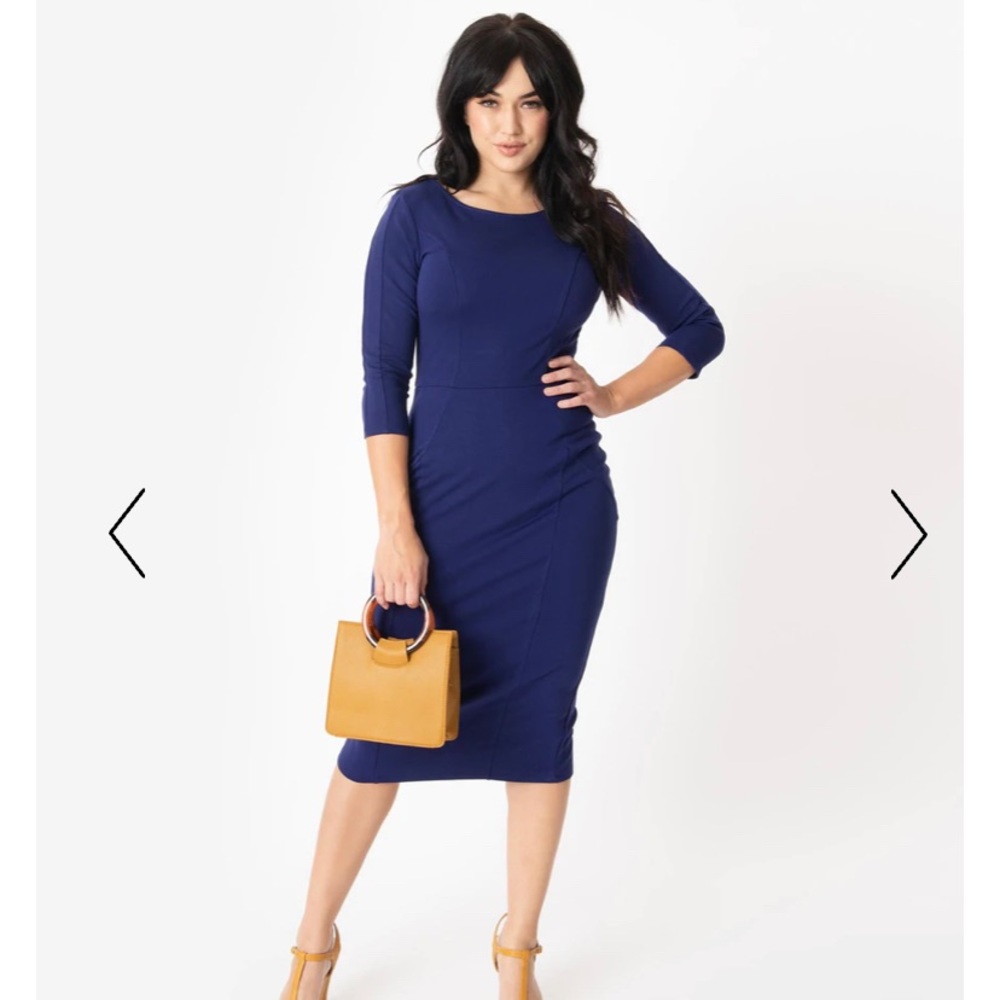 Vintage-style knee length pencil dress